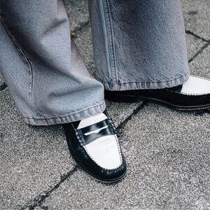 G.H. Bass & Co. Black and White Weejuns Loafers